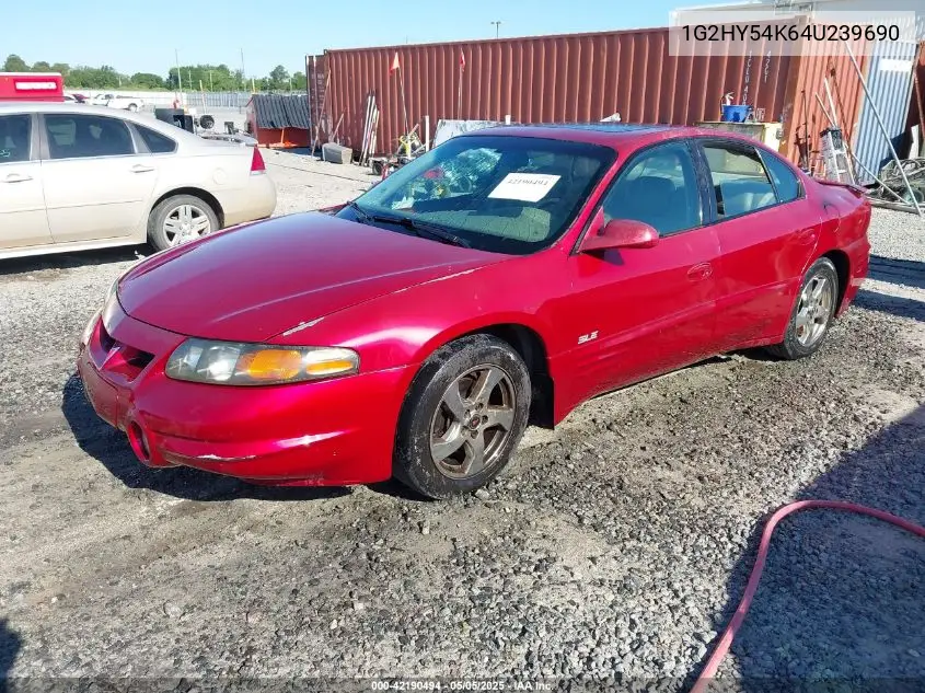 2004 Pontiac Bonneville Sle VIN: 1G2HY54K64U239690 Lot: 42190494