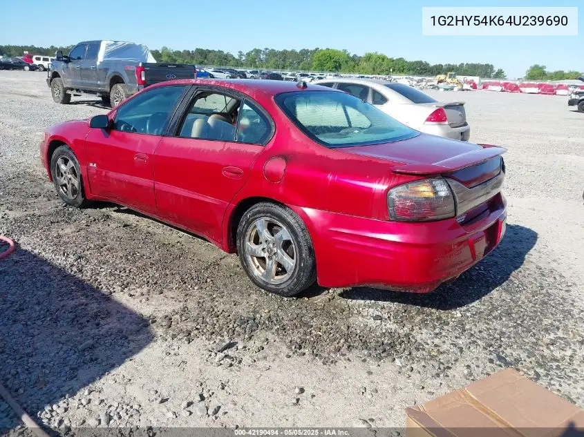 2004 Pontiac Bonneville Sle VIN: 1G2HY54K64U239690 Lot: 42190494
