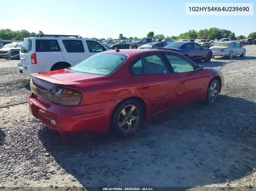 2004 Pontiac Bonneville Sle VIN: 1G2HY54K64U239690 Lot: 42190494