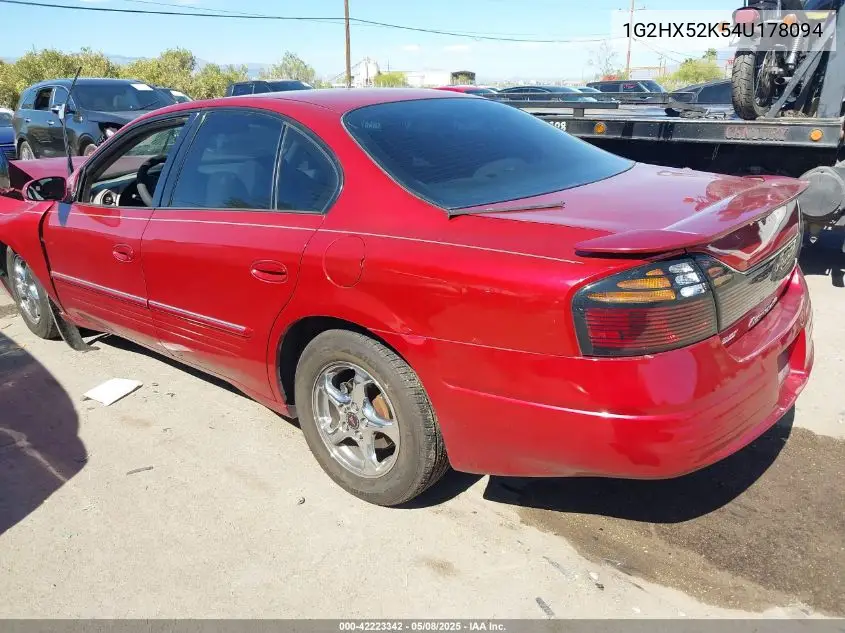 2004 Pontiac Bonneville Se VIN: 1G2HX52K54U178094 Lot: 42223342