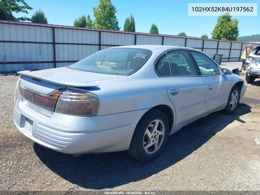 2004 Pontiac Bonneville Se VIN: 1G2HX52K84U197562 Lot: 42401582