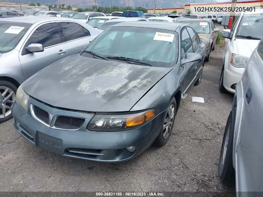 2005 Pontiac Bonneville Se VIN: 1G2HX52K25U205401 Lot: 36831185