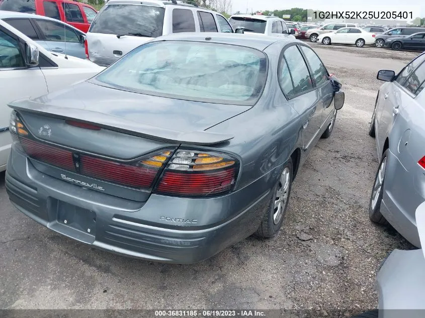 2005 Pontiac Bonneville Se VIN: 1G2HX52K25U205401 Lot: 36831185