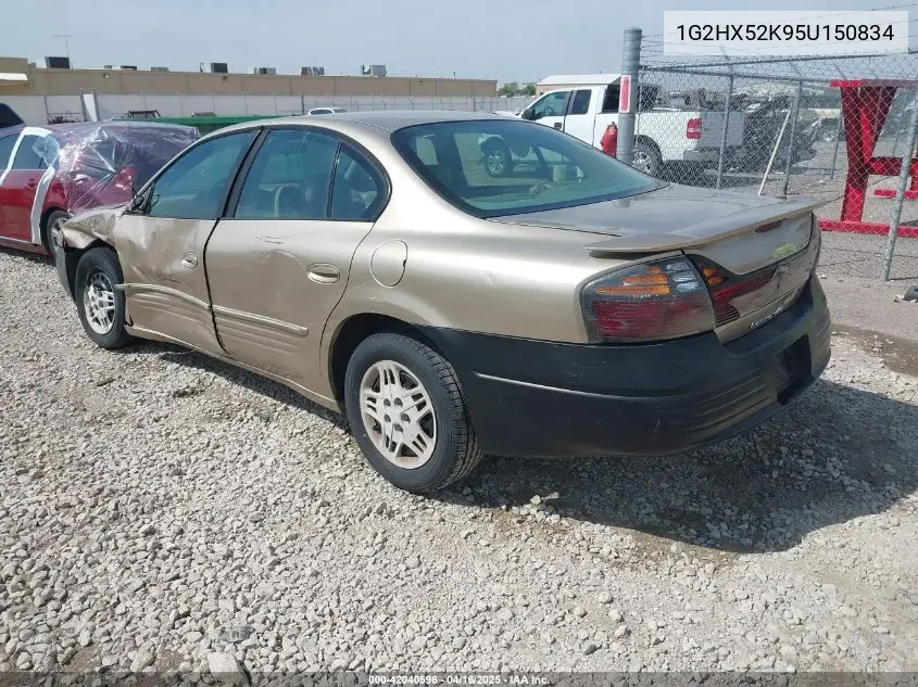 2005 Pontiac Bonneville Se VIN: 1G2HX52K95U150834 Lot: 42040596