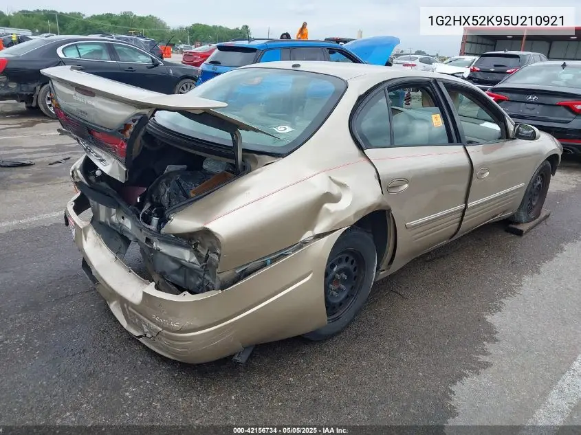 2005 Pontiac Bonneville Se VIN: 1G2HX52K95U210921 Lot: 42156734