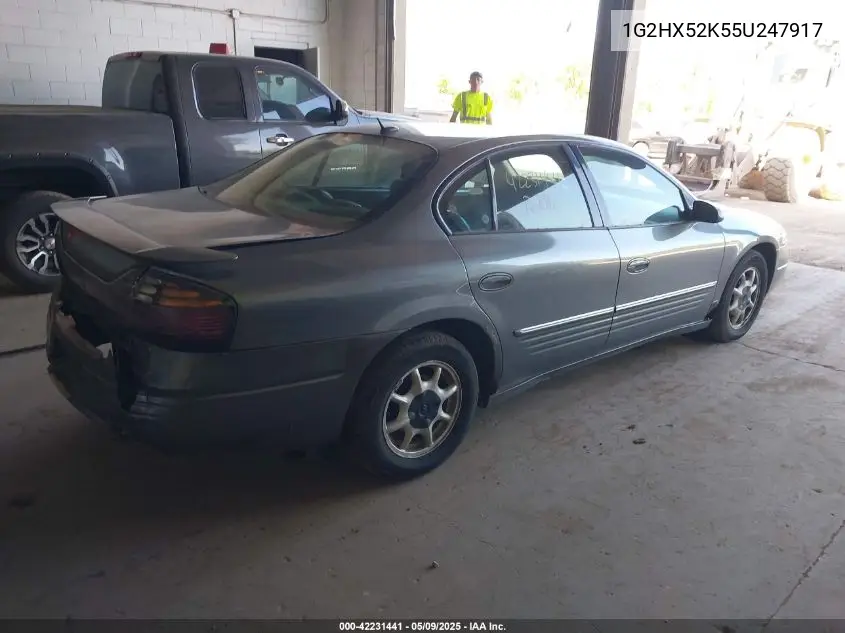 2005 Pontiac Bonneville Se VIN: 1G2HX52K55U247917 Lot: 42231441