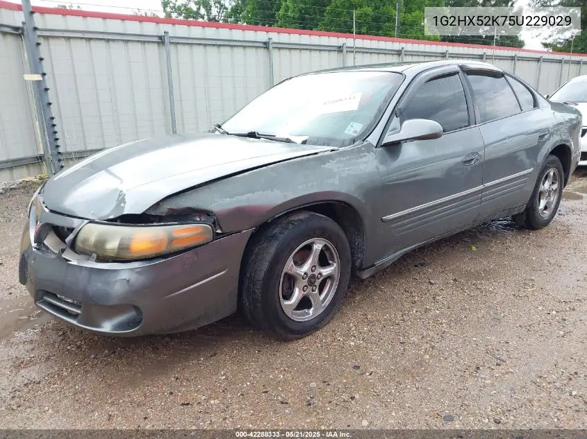 2005 Pontiac Bonneville Se VIN: 1G2HX52K75U229029 Lot: 42288333