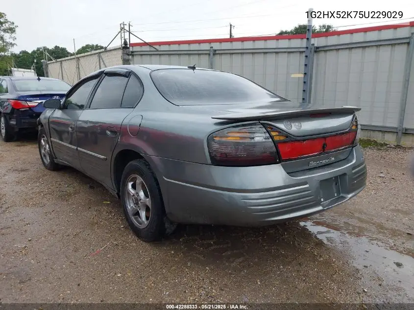2005 Pontiac Bonneville Se VIN: 1G2HX52K75U229029 Lot: 42288333