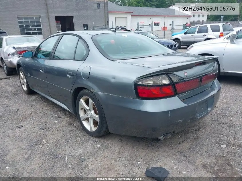 2005 Pontiac Bonneville Gxp VIN: 1G2HZ54Y55U106776 Lot: 42416248