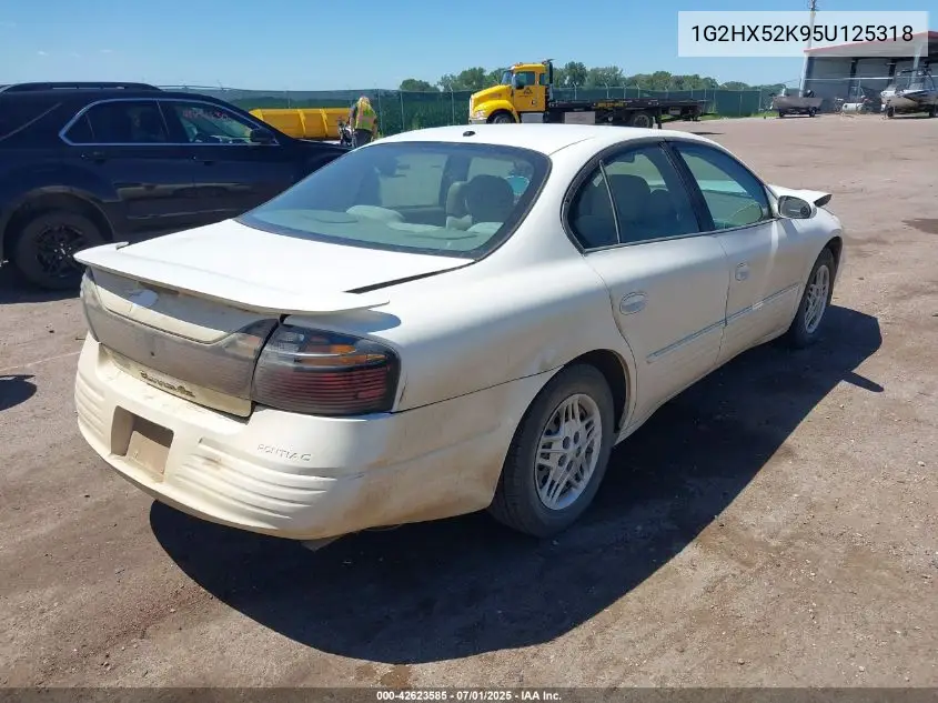 2005 Pontiac Bonneville Se VIN: 1G2HX52K95U125318 Lot: 42623585