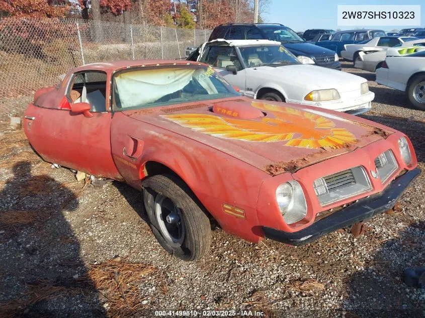 1974 Pontiac Firebird VIN: 2W87SHS10323 Lot: 41499810