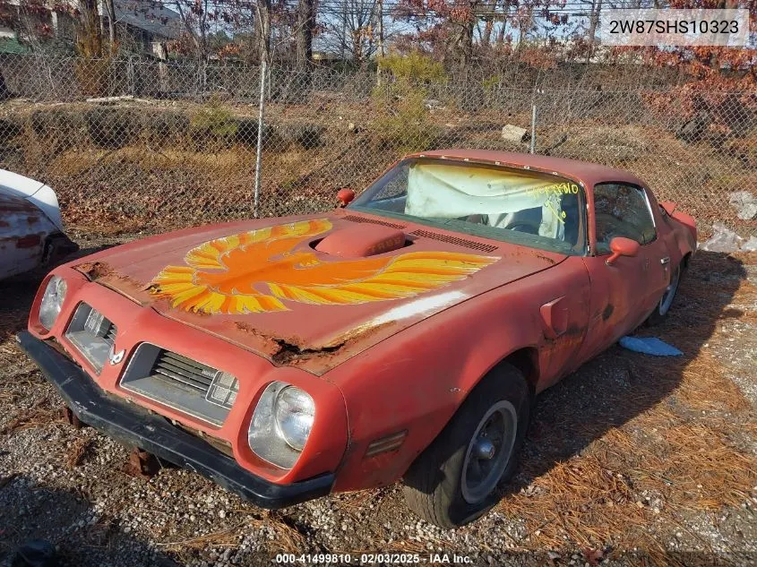 1974 Pontiac Firebird VIN: 2W87SHS10323 Lot: 41499810