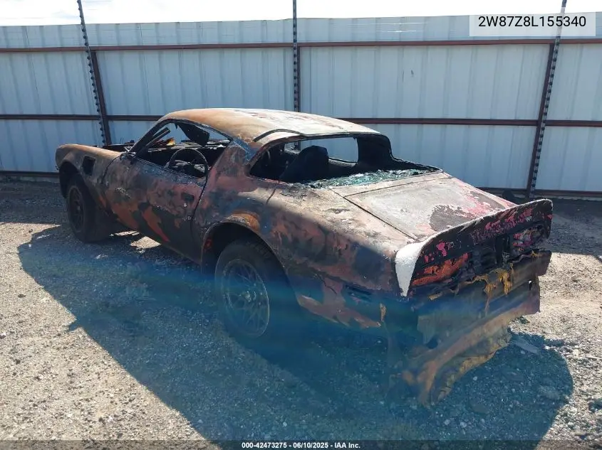 1978 Pontiac Firebird VIN: 2W87Z8L155340 Lot: 42473275