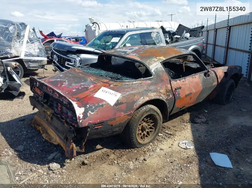 1978 Pontiac Firebird VIN: 2W87Z8L155340 Lot: 42473275