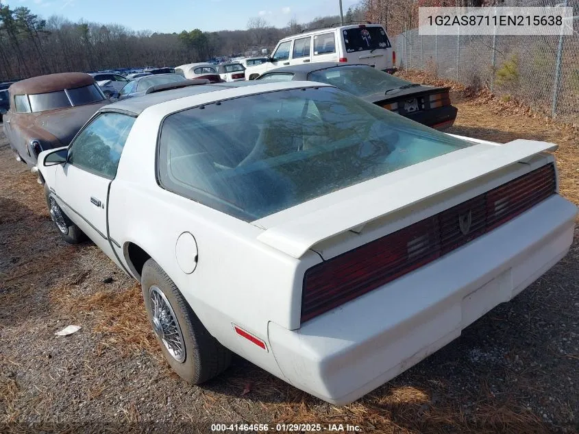 1984 Pontiac Firebird VIN: 1G2AS8711EN215638 Lot: 41464656
