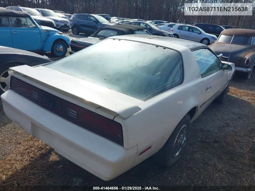 1984 Pontiac Firebird VIN: 1G2AS8711EN215638 Lot: 41464656