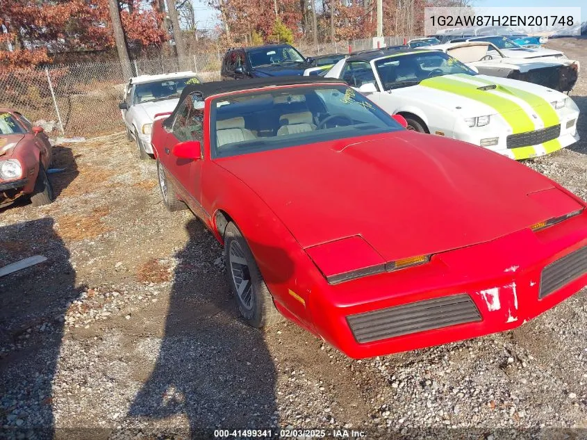 1984 Pontiac Firebird Trans Am VIN: 1G2AW87H2EN201748 Lot: 41499341