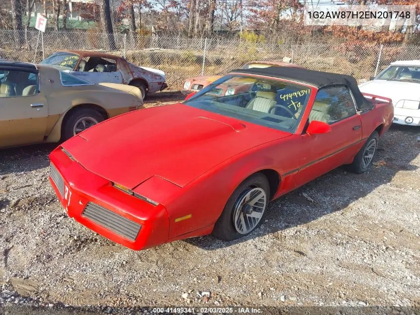 1984 Pontiac Firebird Trans Am VIN: 1G2AW87H2EN201748 Lot: 41499341