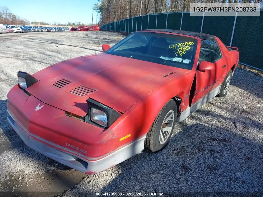 1985 Pontiac Firebird Trans Am VIN: 1G2FW87H3FN208733 Lot: 41705988