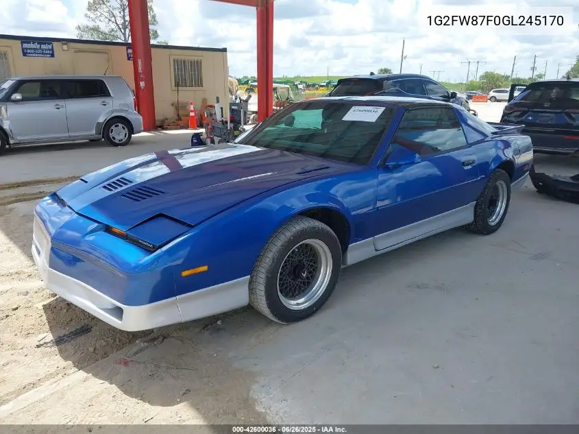 1986 Pontiac Firebird Trans Am VIN: 1G2FW87F0GL245170 Lot: 42600036