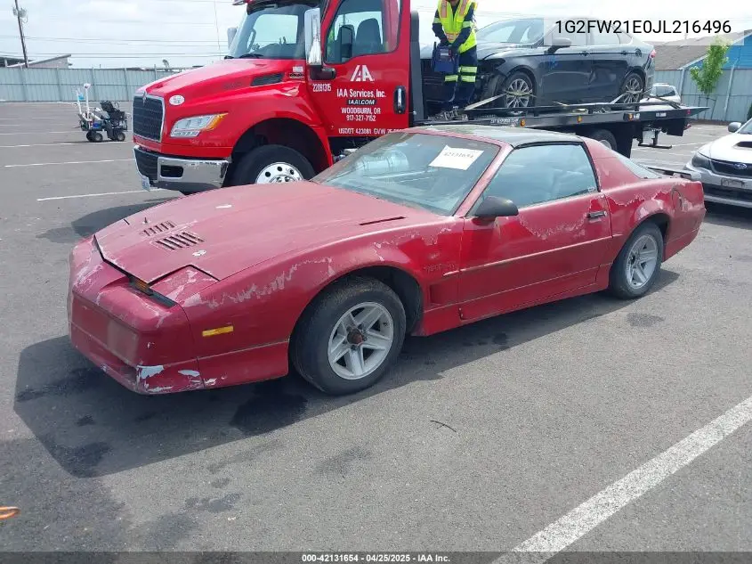 1988 Pontiac Firebird Trans Am/Gta VIN: 1G2FW21E0JL216496 Lot: 42131654