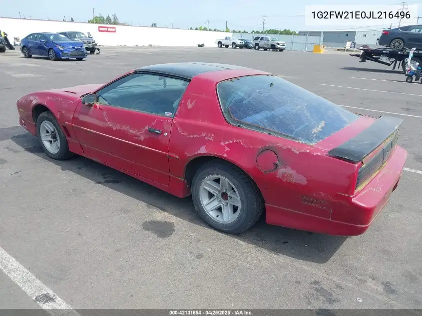 1988 Pontiac Firebird Trans Am/Gta VIN: 1G2FW21E0JL216496 Lot: 42131654