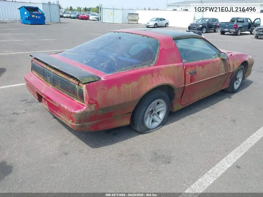 1988 Pontiac Firebird Trans Am/Gta VIN: 1G2FW21E0JL216496 Lot: 42131654
