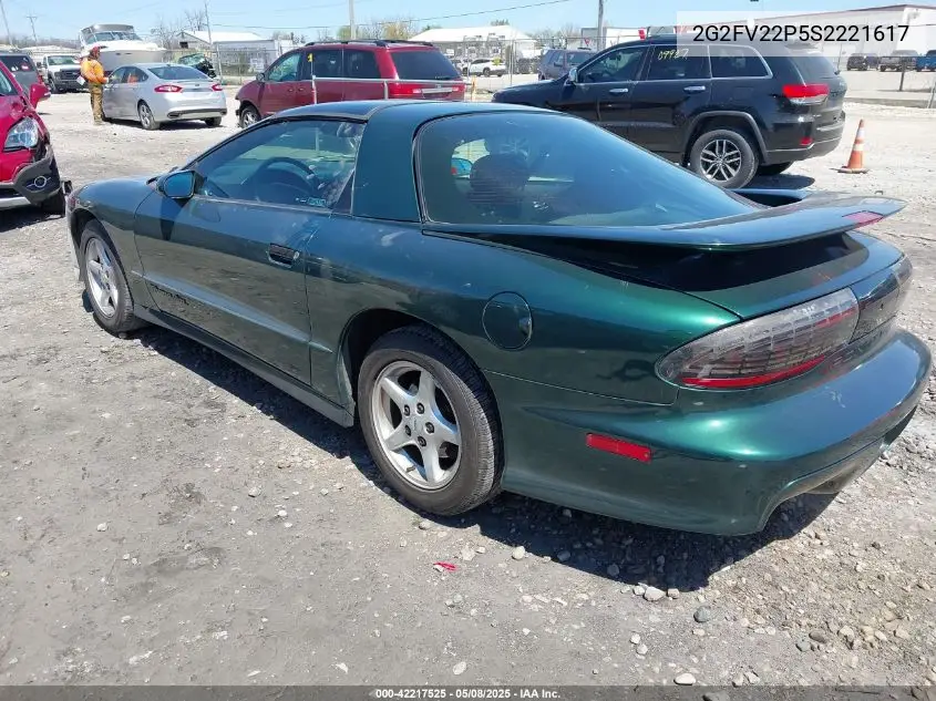 1995 Pontiac Firebird Formula/Trans Am VIN: 2G2FV22P5S2221617 Lot: 42217525