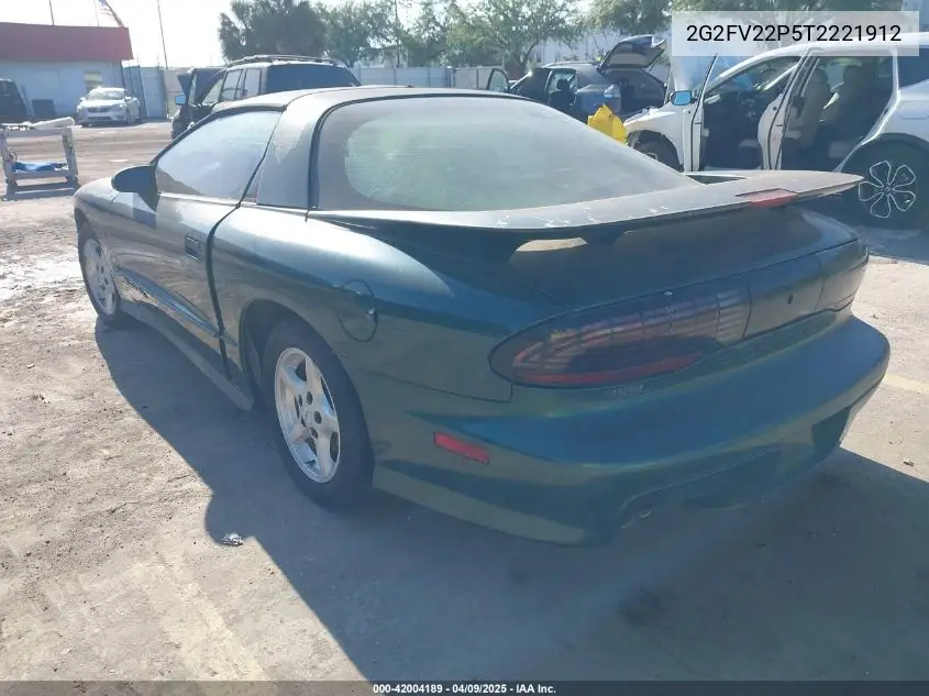 1996 Pontiac Firebird Formula/Trans Am VIN: 2G2FV22P5T2221912 Lot: 42004189