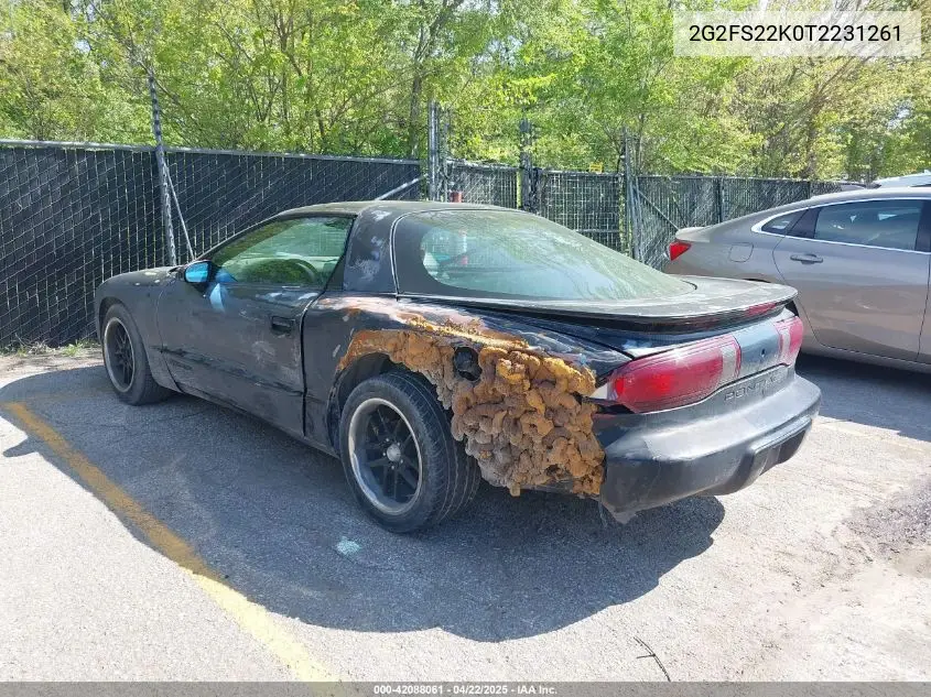 1996 Pontiac Firebird VIN: 2G2FS22K0T2231261 Lot: 42088061