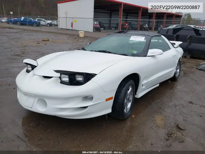 1998 Pontiac Firebird Trans Am VIN: 2G2FV22G9W2200887 Lot: 41941557