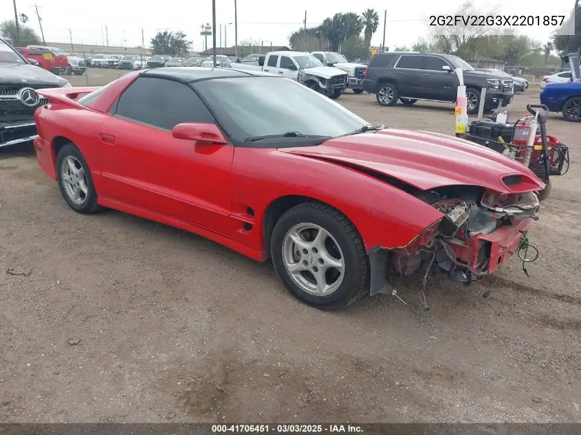 1999 Pontiac Firebird Trans Am VIN: 2G2FV22G3X2201857 Lot: 41706451