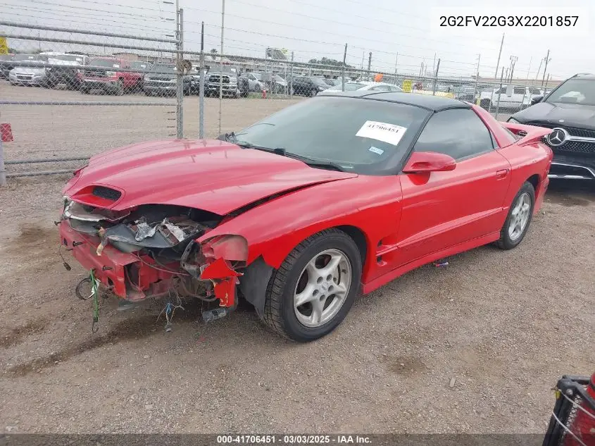 1999 Pontiac Firebird Trans Am VIN: 2G2FV22G3X2201857 Lot: 41706451