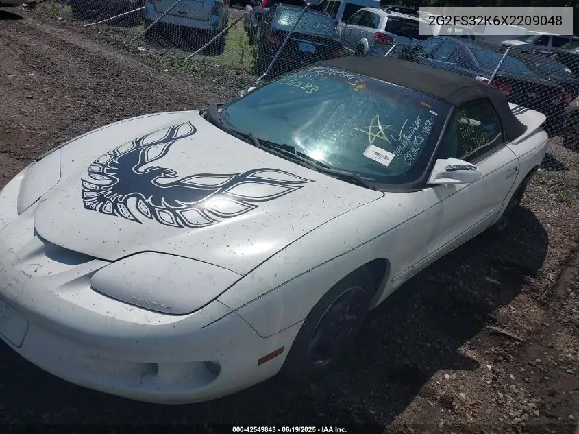 1999 Pontiac Firebird VIN: 2G2FS32K6X2209048 Lot: 42549843