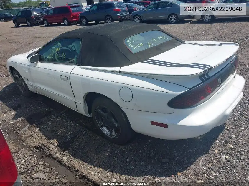 1999 Pontiac Firebird VIN: 2G2FS32K6X2209048 Lot: 42549843