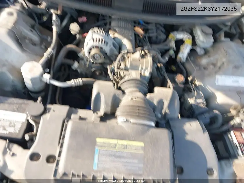 2000 Pontiac Firebird VIN: 2G2FS22K3Y2172035 Lot: 42079941