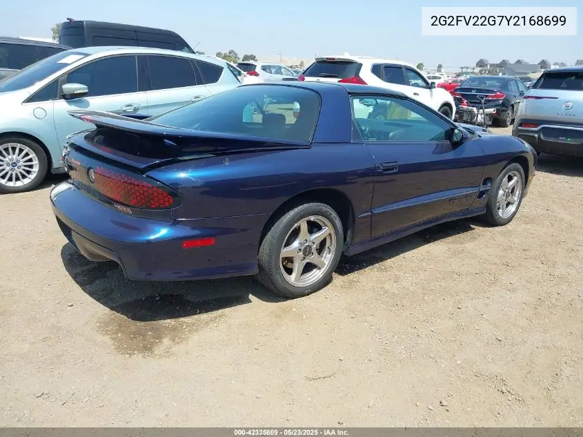 2000 Pontiac Firebird Trans Am VIN: 2G2FV22G7Y2168699 Lot: 42335809