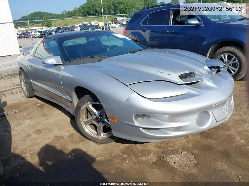 2000 Pontiac Firebird Trans Am VIN: 2G2FV22G9Y2156103 Lot: 42540124