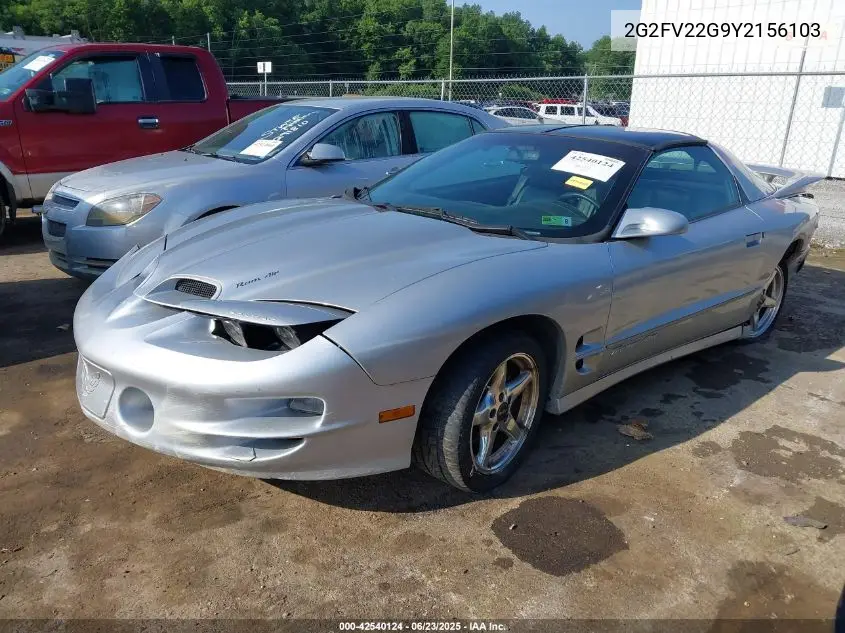 2000 Pontiac Firebird Trans Am VIN: 2G2FV22G9Y2156103 Lot: 42540124