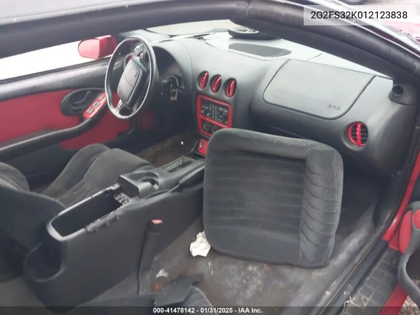 2001 Pontiac Firebird VIN: 2G2FS32K012123838 Lot: 41478142