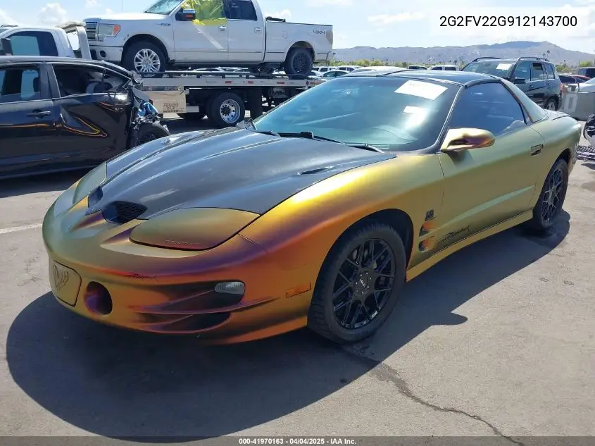 2001 Pontiac Firebird Formula VIN: 2G2FV22G912143700 Lot: 41970163