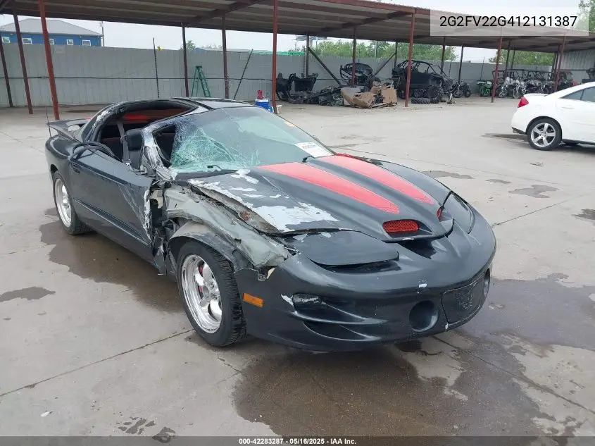 2001 Pontiac Firebird Formula VIN: 2G2FV22G412131387 Lot: 42283287