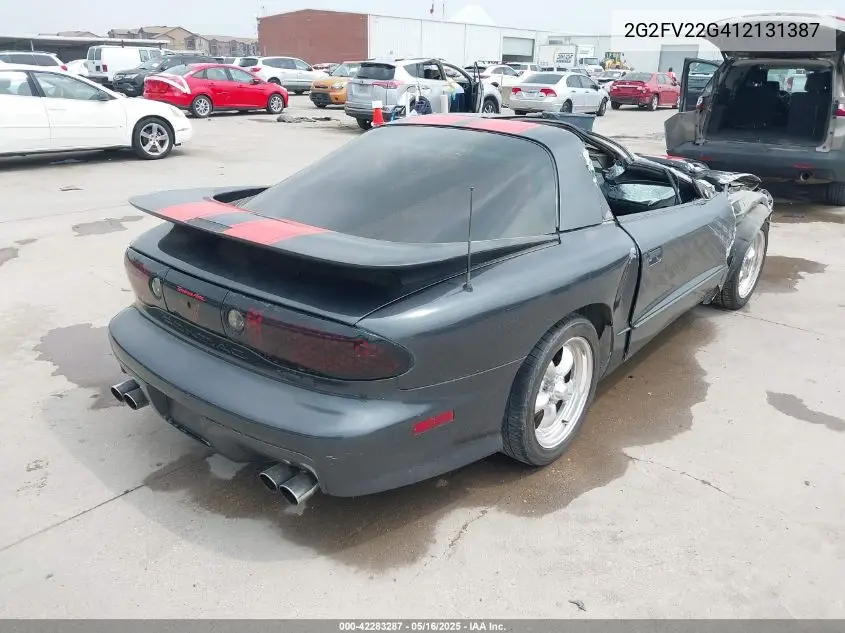 2001 Pontiac Firebird Formula VIN: 2G2FV22G412131387 Lot: 42283287