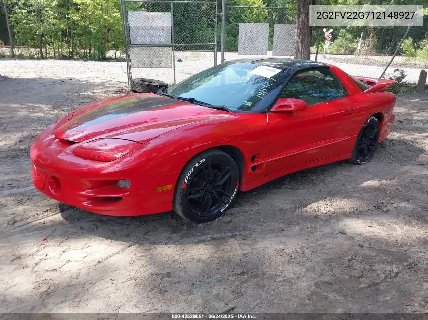 2001 Pontiac Firebird Trans Am VIN: 2G2FV22G712148927 Lot: 42529051