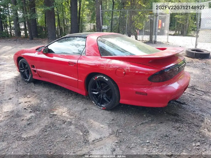 2001 Pontiac Firebird Trans Am VIN: 2G2FV22G712148927 Lot: 42529051