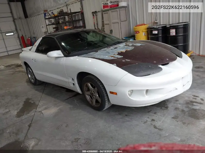 2002 Pontiac Firebird VIN: 2G2FS22K622160596 Lot: 42068980