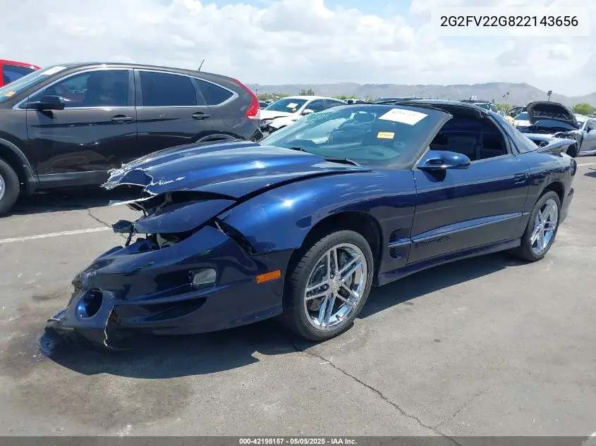 2002 Pontiac Firebird Trans Am VIN: 2G2FV22G822143656 Lot: 42195157