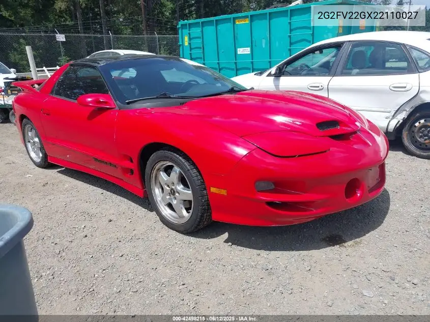 2002 Pontiac Firebird Trans Am VIN: 2G2FV22GX22110027 Lot: 42498215