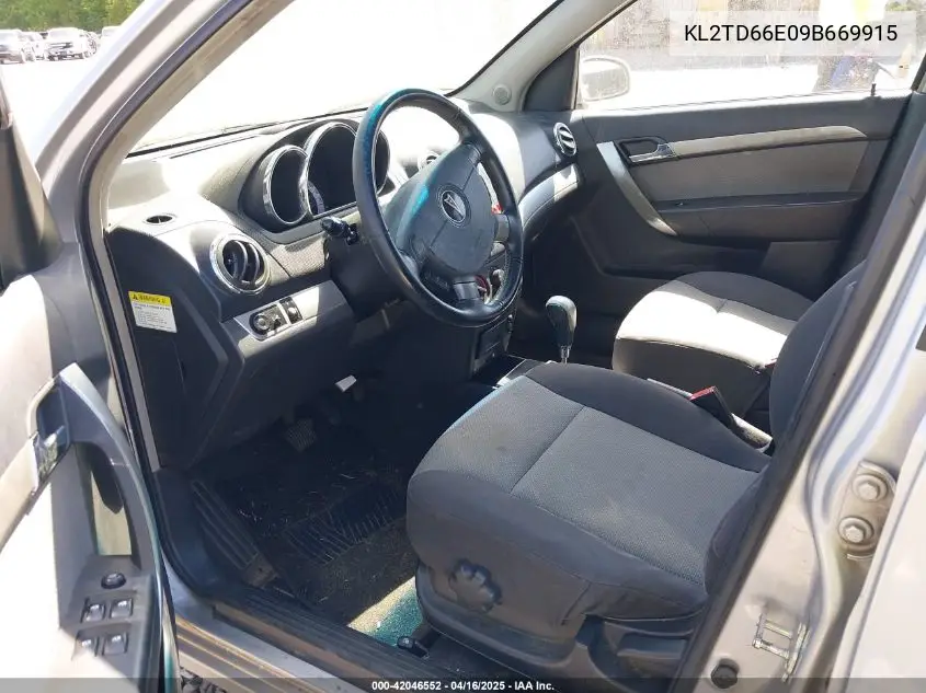 2009 Pontiac G3 VIN: KL2TD66E09B669915 Lot: 42046552