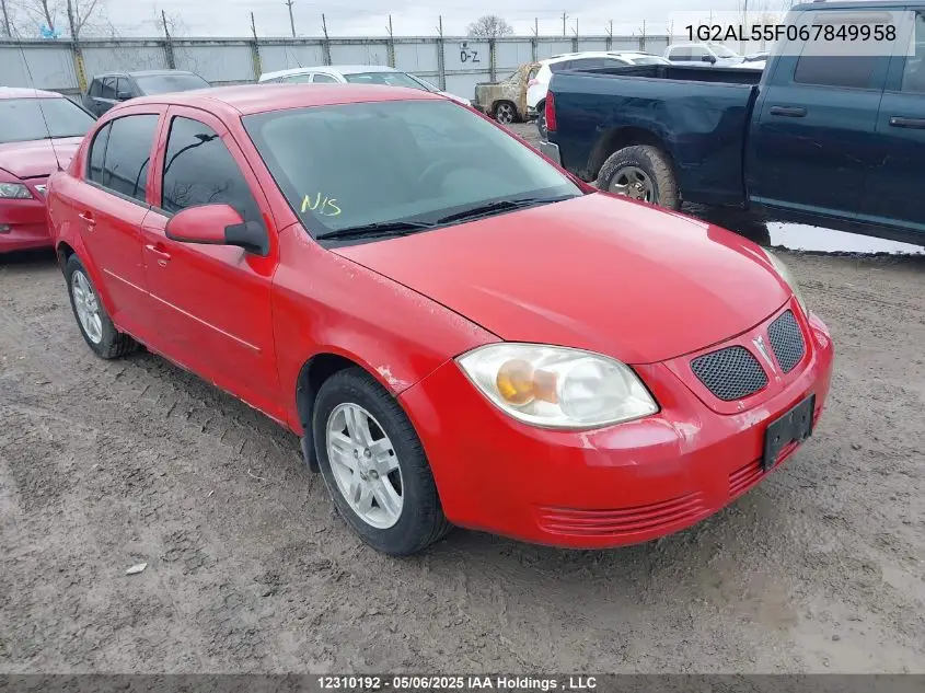 2006 Pontiac Pursuit Se VIN: 1G2AL55F067849958 Lot: 12310192